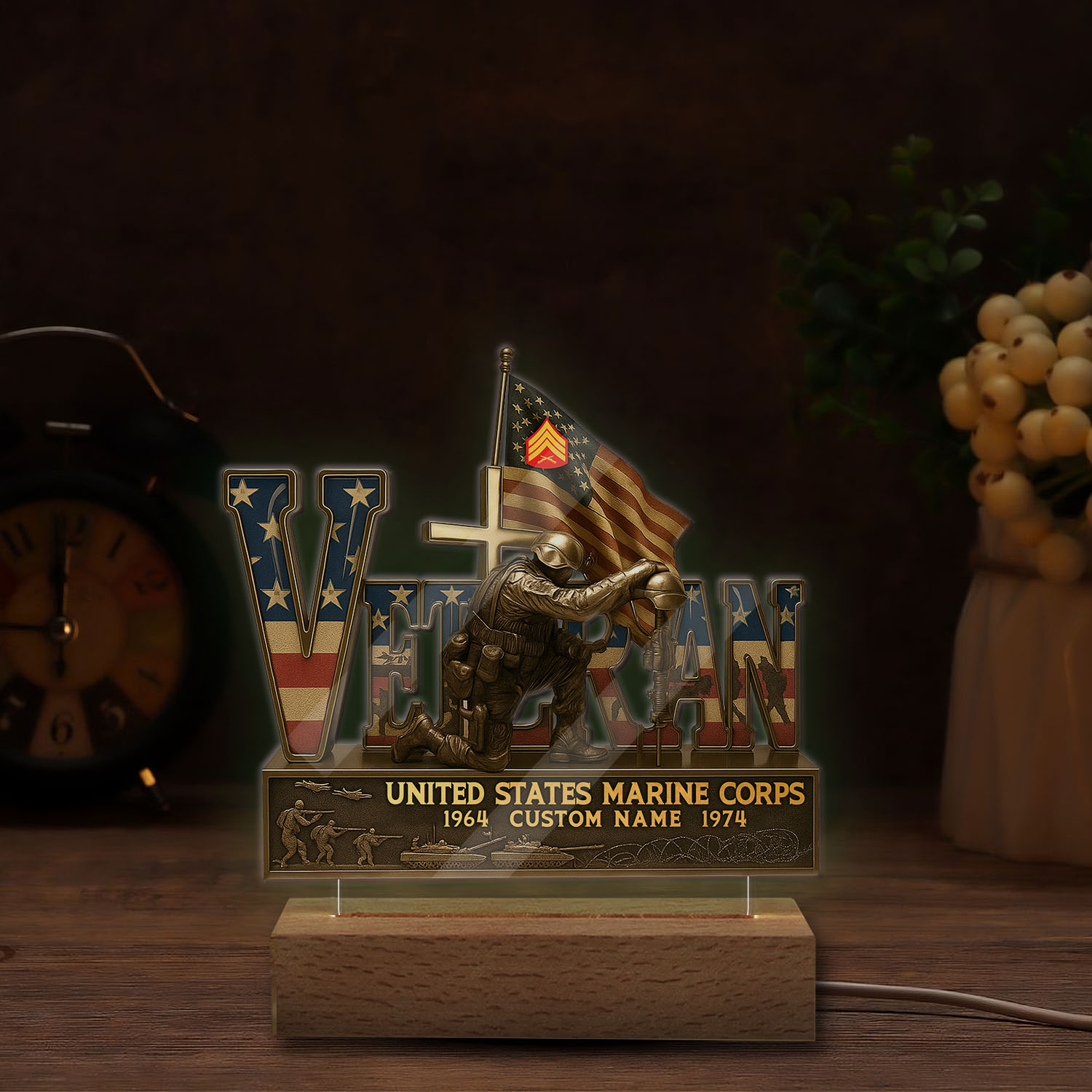 US Marine Corps, The Jarheads - Personalized Led Lamp - Image 4