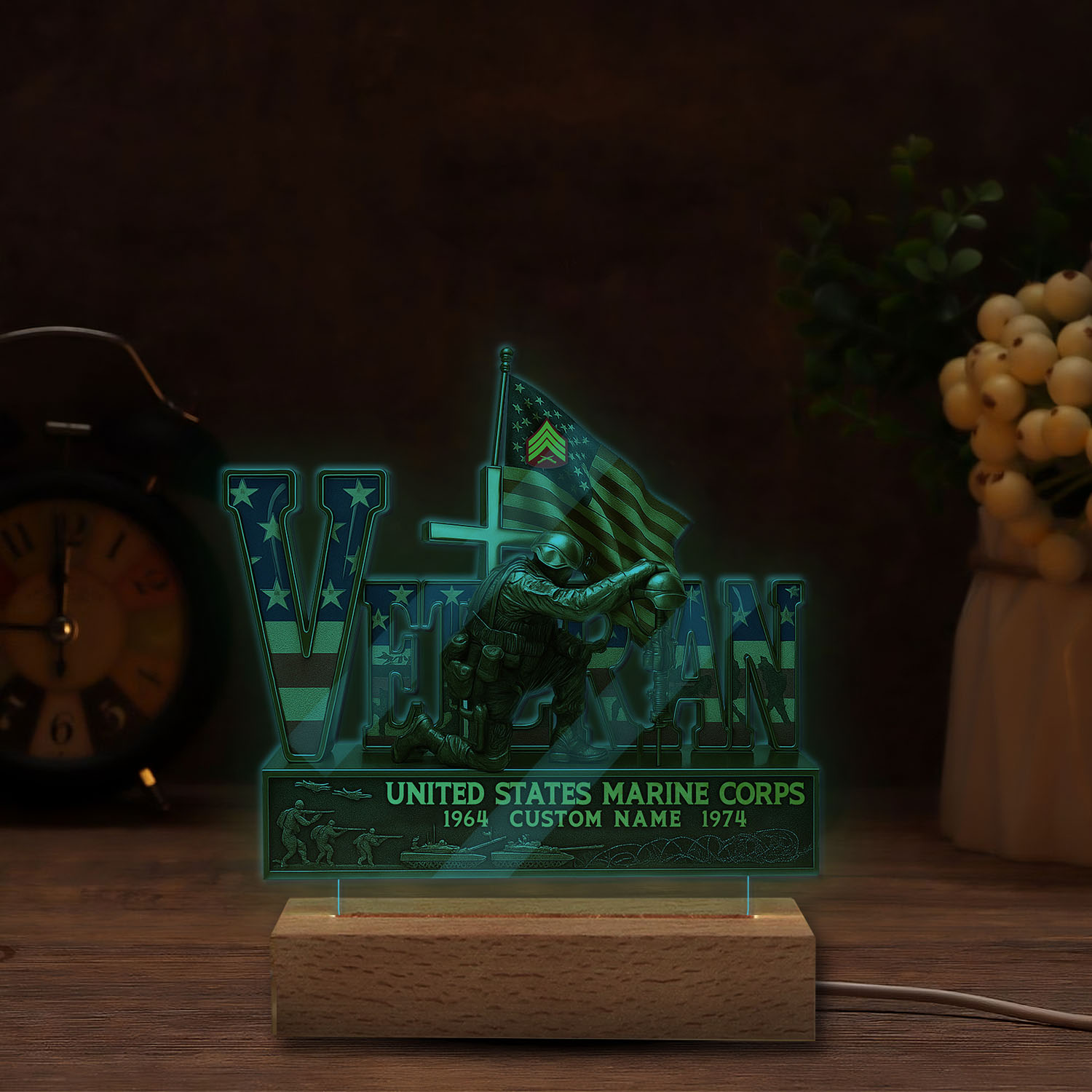 US Marine Corps, The Jarheads - Personalized Led Lamp - Image 6