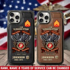 US Marine Corps, Once A Marine, Always A Marine - Leather Flip Phone Case