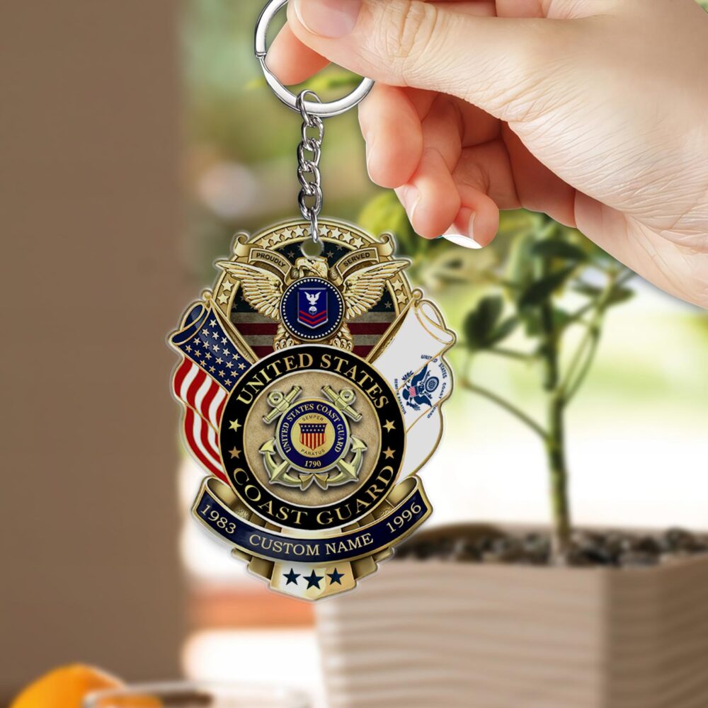US Coast Guard, Semper Paratus - Acrylic Keychain - Image 2