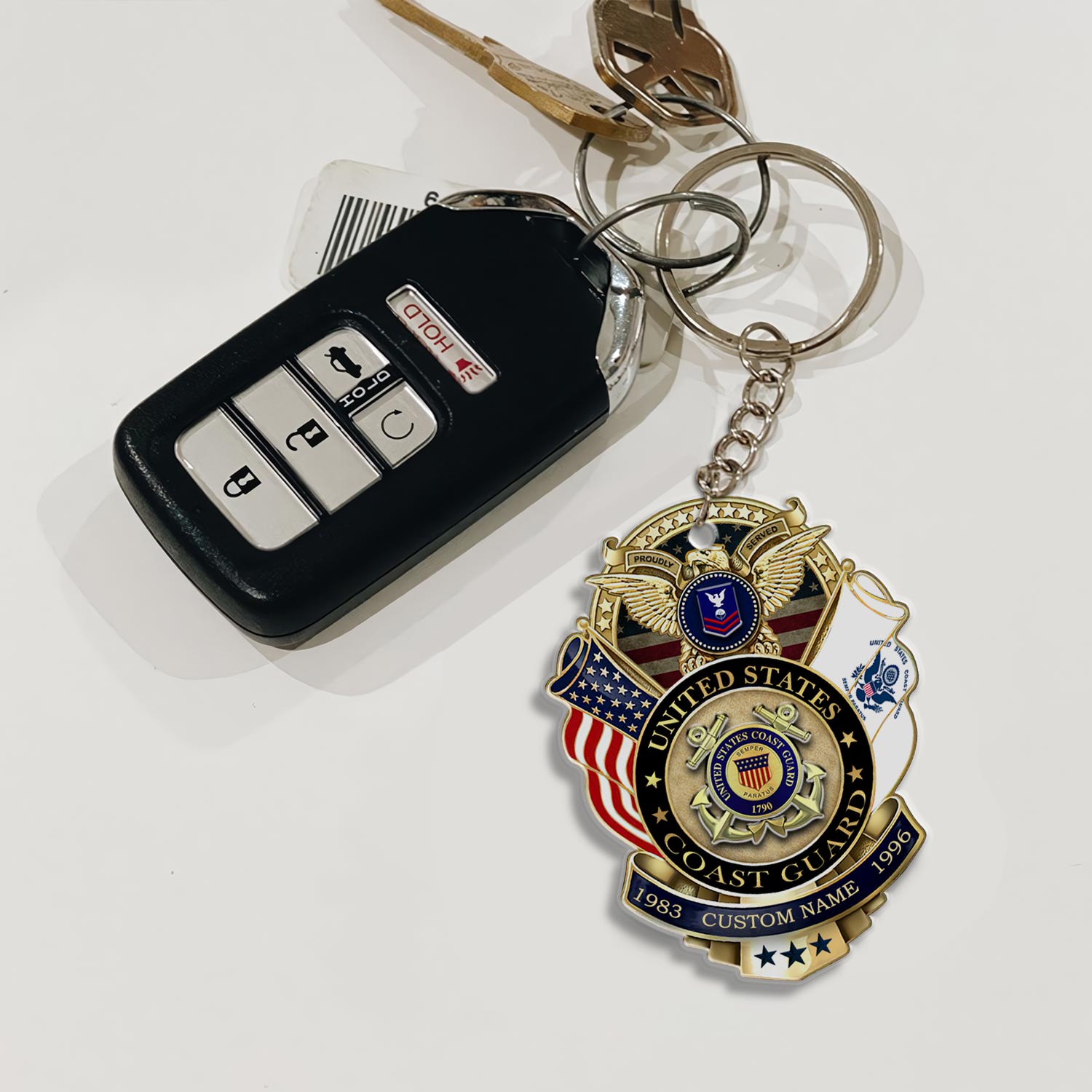 US Coast Guard, Semper Paratus - Acrylic Keychain - Image 3