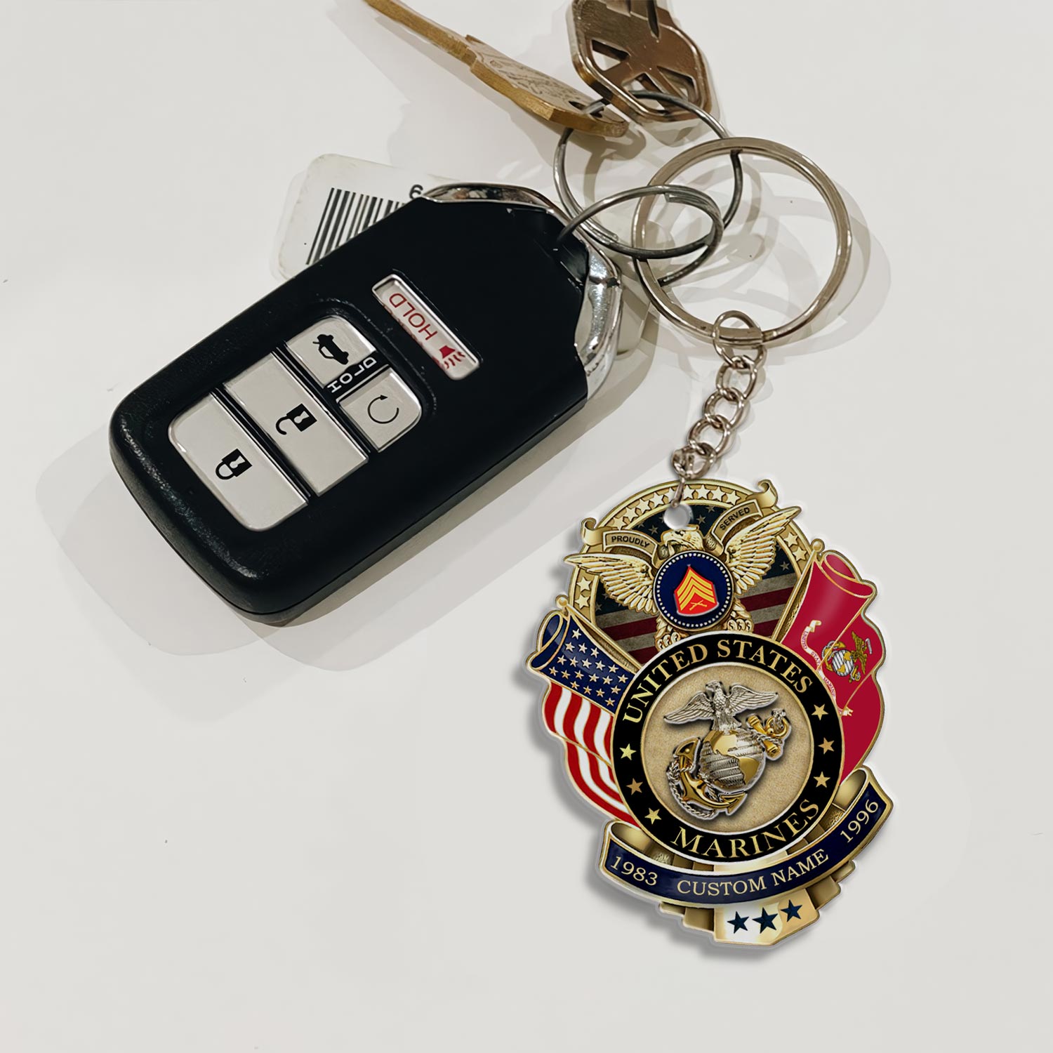 US Marine Corps, Life And Pride - Acrylic Keychain - Image 3