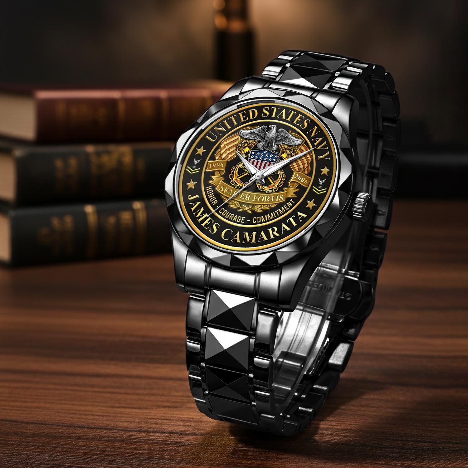 US Navy, Freedom Isn't Free - Diamond-Cut Bezel Watch - Image 3