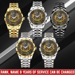 US Navy, Freedom Isn't Free - Diamond-Cut Bezel Watch