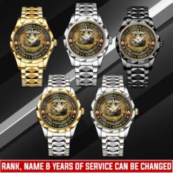 US Marine Corps, E 5 Marines Sergeant - Diamond-Cut Bezel Watch