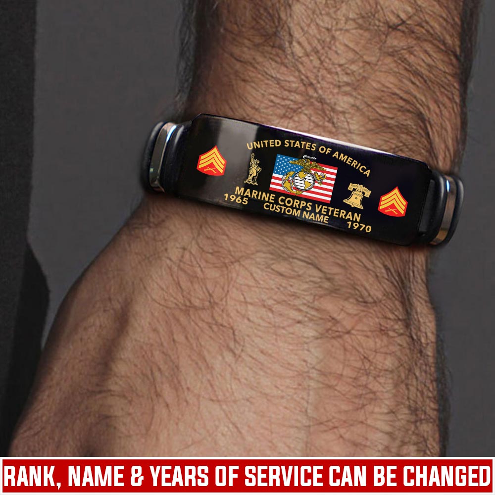 US Marine Corps, Land Of The Free, Because Of The Brave - Bracelet