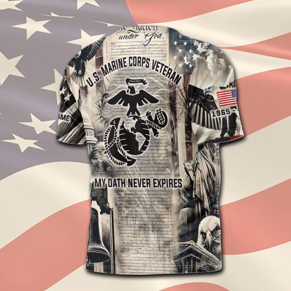 US Marine Corps, All Gave Some, Some Gave All - T-Shirt - Image 3
