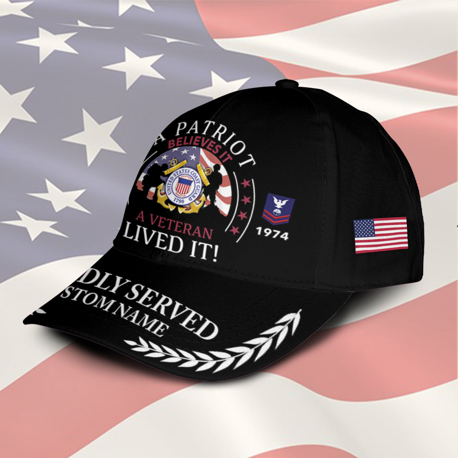 US Coast Guard, Served With Pride - Classic Cap - Image 2