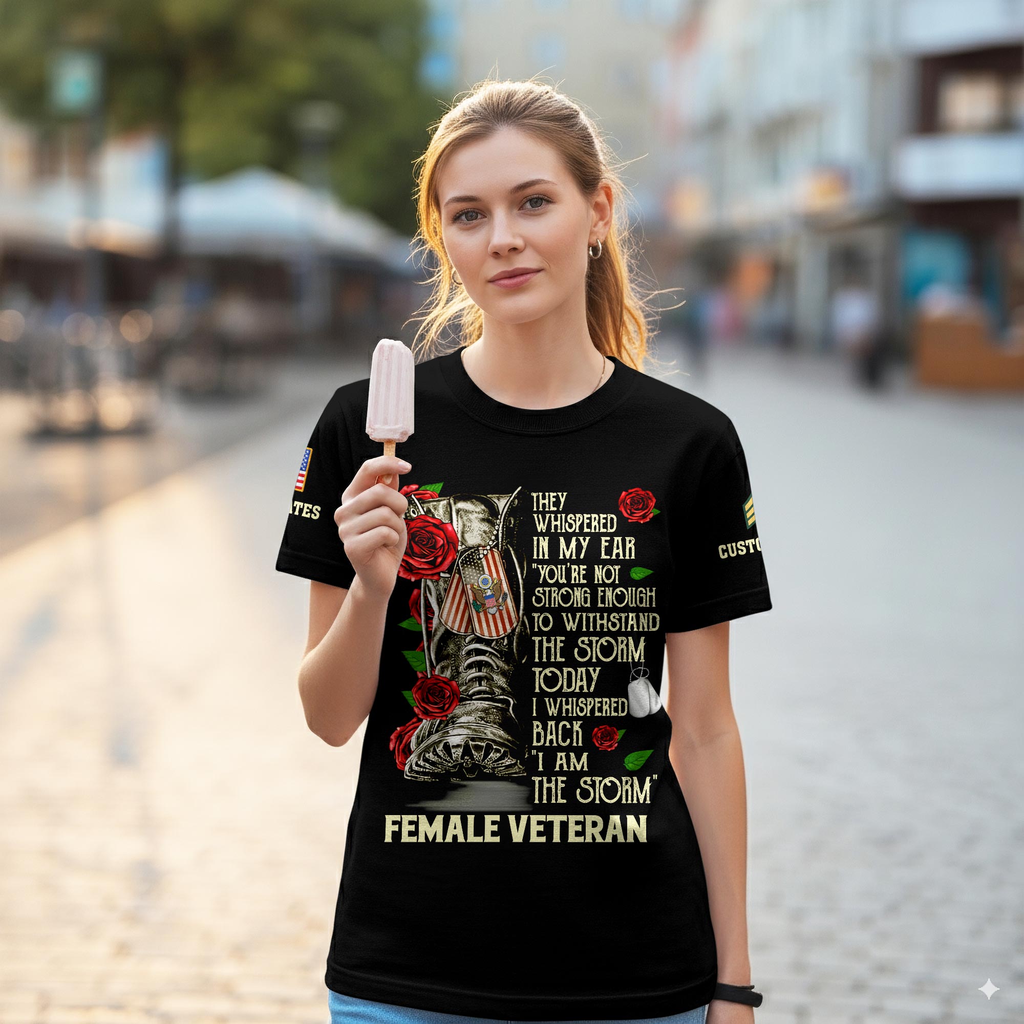US Army, Thank a Veteran - Women T-Shirt - Image 2