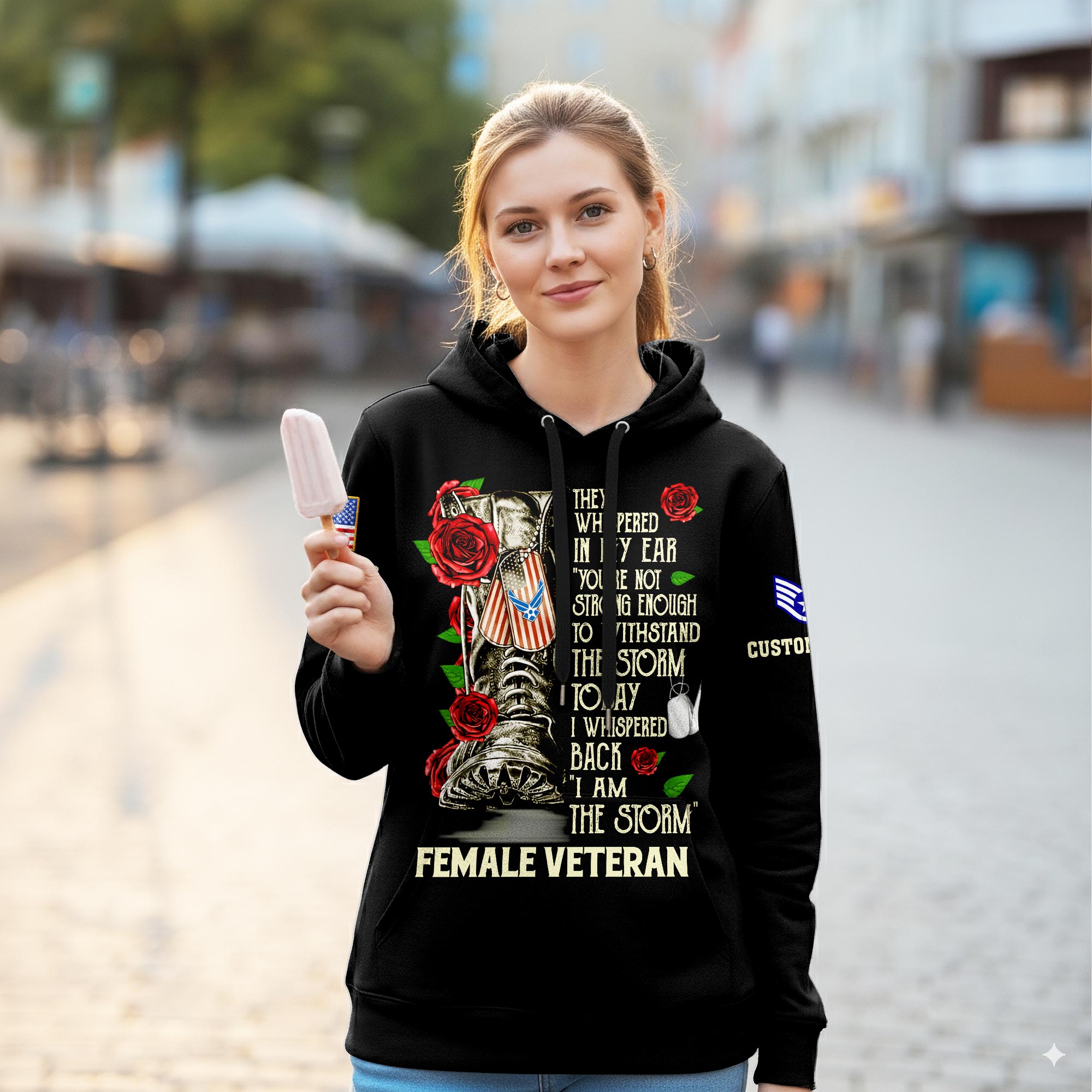 US Air Force , E 5 Air Force Staff Sergeant - Women Hoodie - Image 2