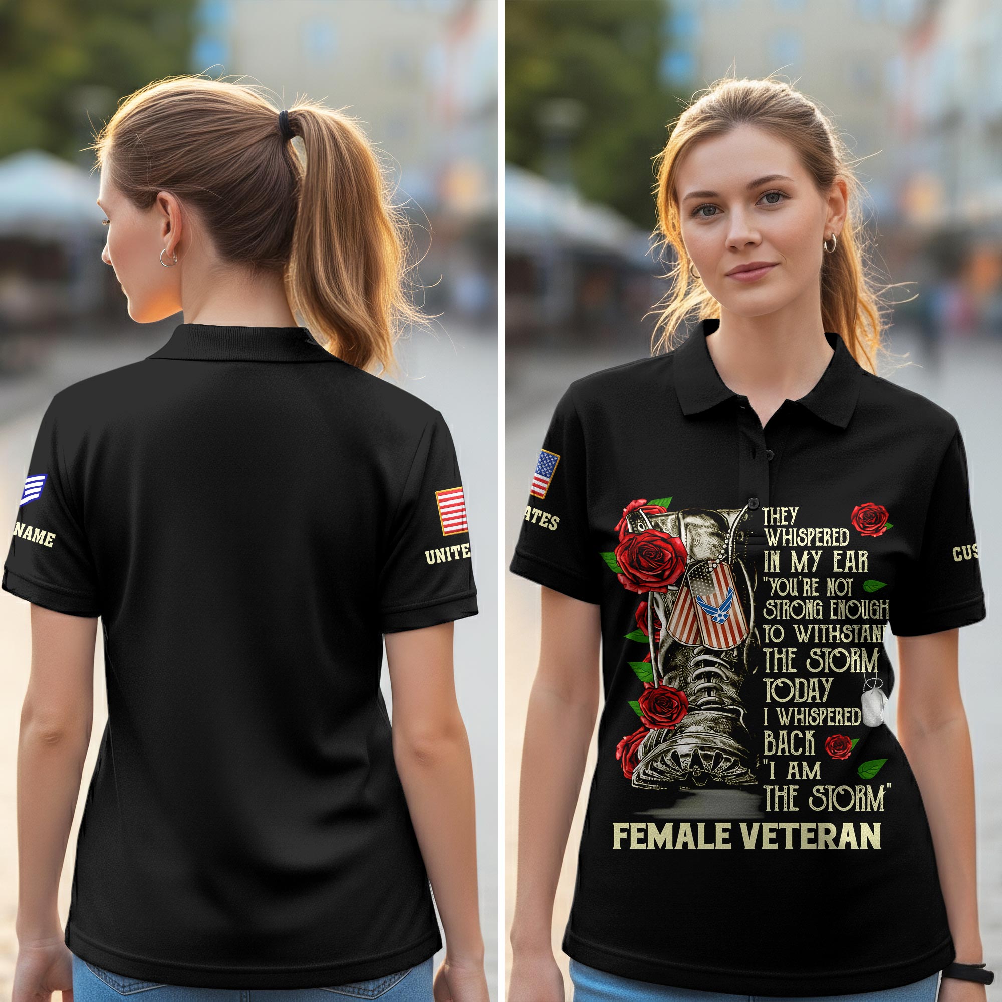 US Air Force , Proud Veteran - Women Polo Shirt