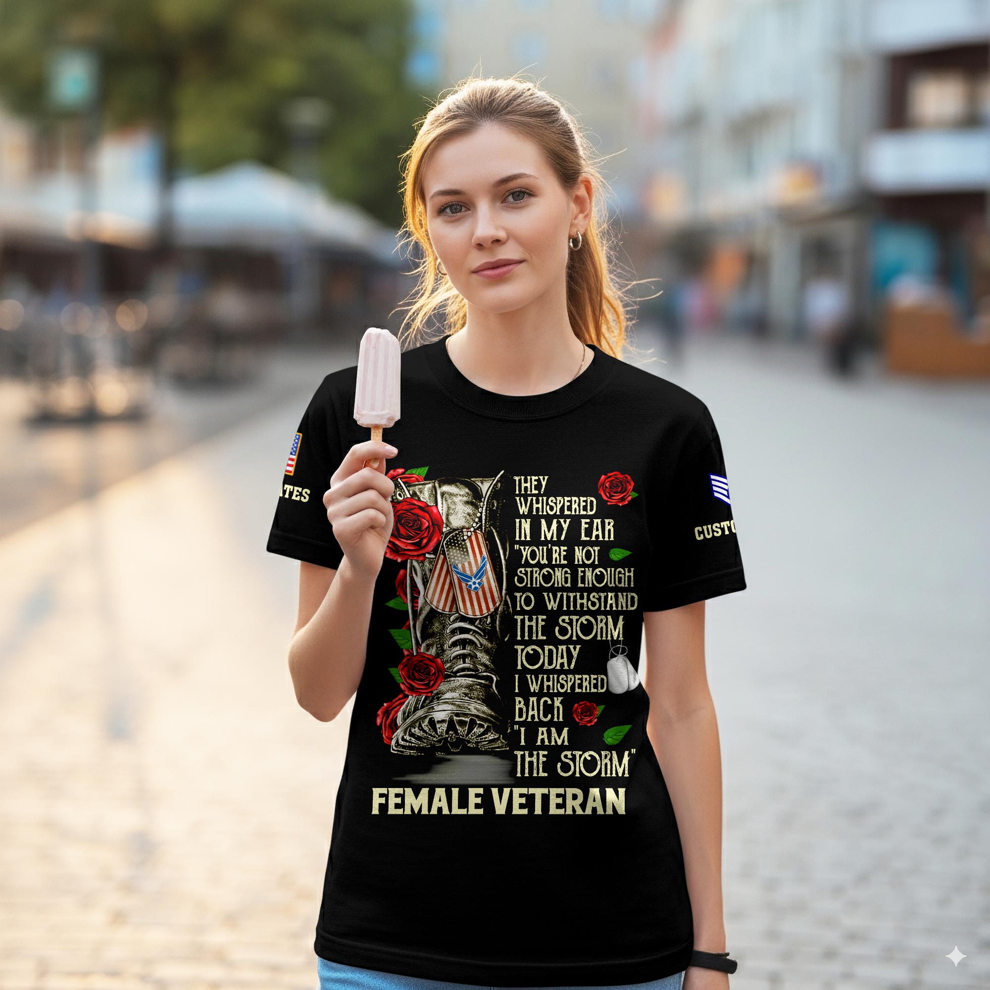 US Air Force , Proud Veteran - Women T-Shirt - Image 2