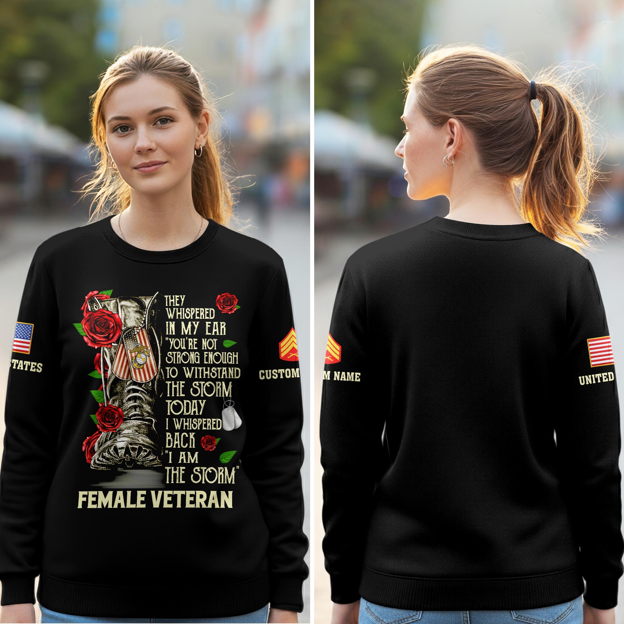 US Marine Corps, Defender of Freedom - Women Sweatshirt