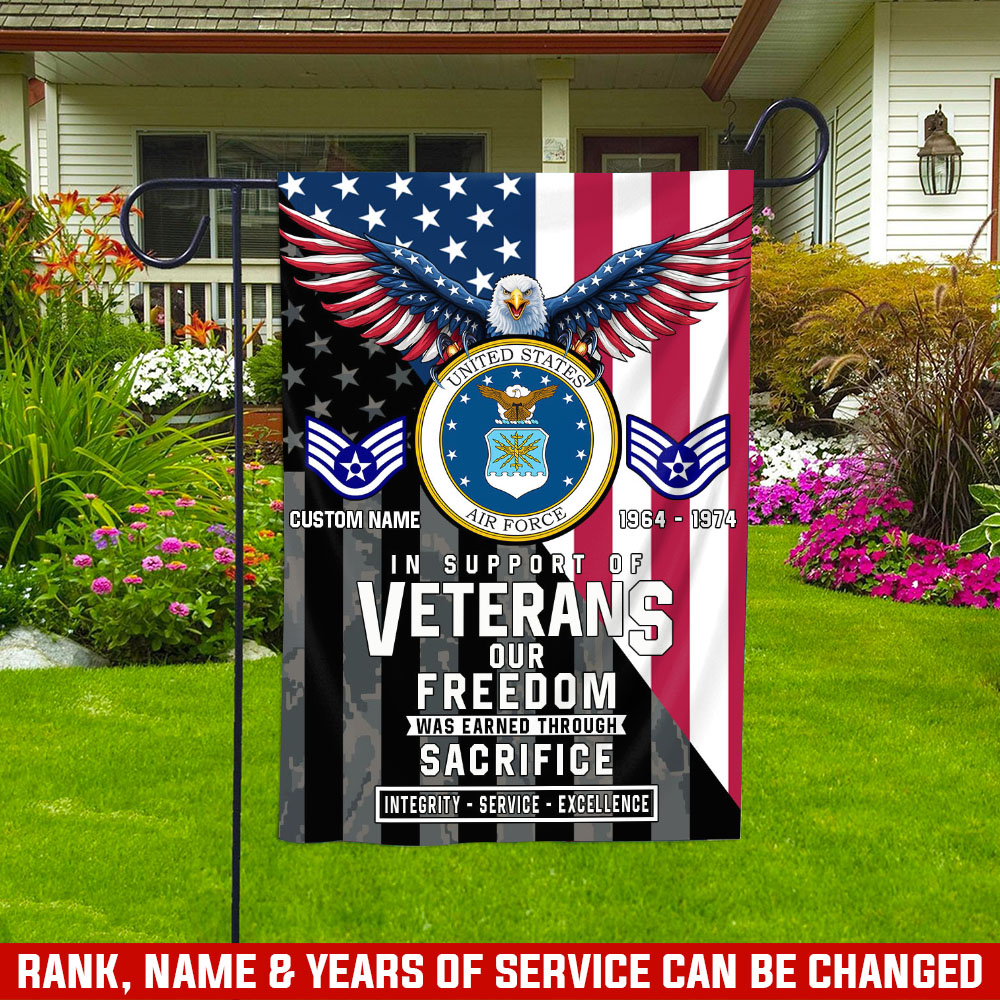 US Coast Guard, Honor, Duty, Service - Garden Flag