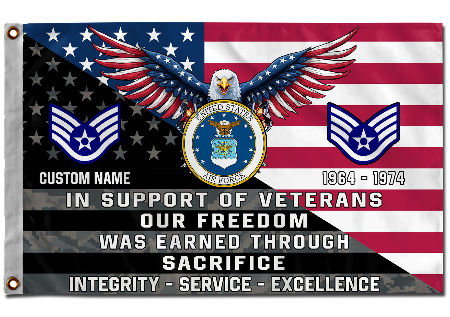 US Air Force , Once An Airman, Always An Airman - Flying Flag 3×5 Feet(90×150 Cm) - Image 2