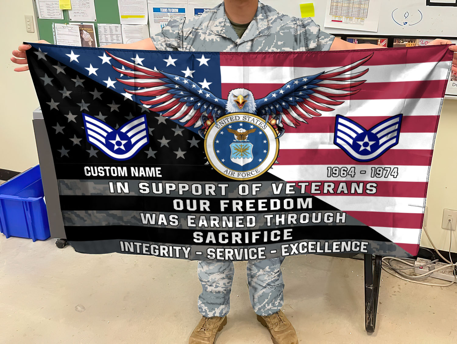 US Air Force , Once An Airman, Always An Airman - Flying Flag 3×5 Feet(90×150 Cm) - Image 3