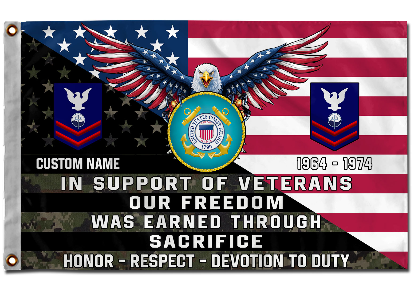 US Coast Guard, Always Ready - Flying Flag 3×5 Feet(90×150 Cm) - Image 2