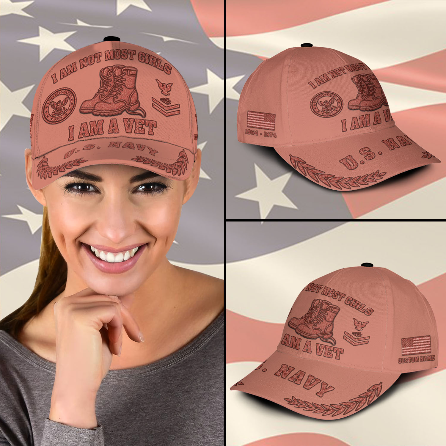 US Navy, Duty, Honor, Country - Classic Cap - Image 3