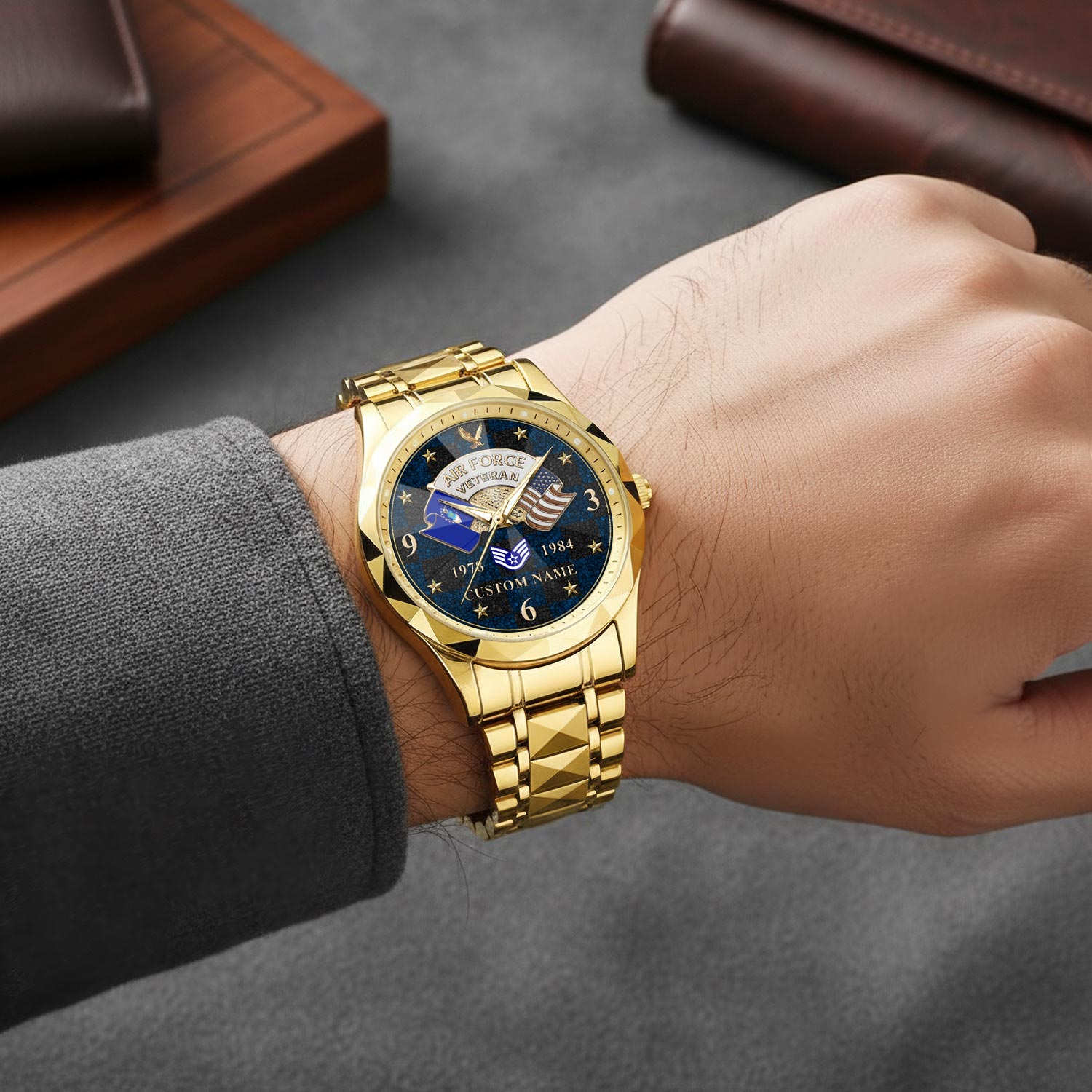 US Air Force, Honoring All Who Served - Diamond-Cut Bezel Watch - Image 5