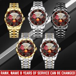 US Marine Corps, O 3 Marines Captain - Diamond-Cut Bezel Watch