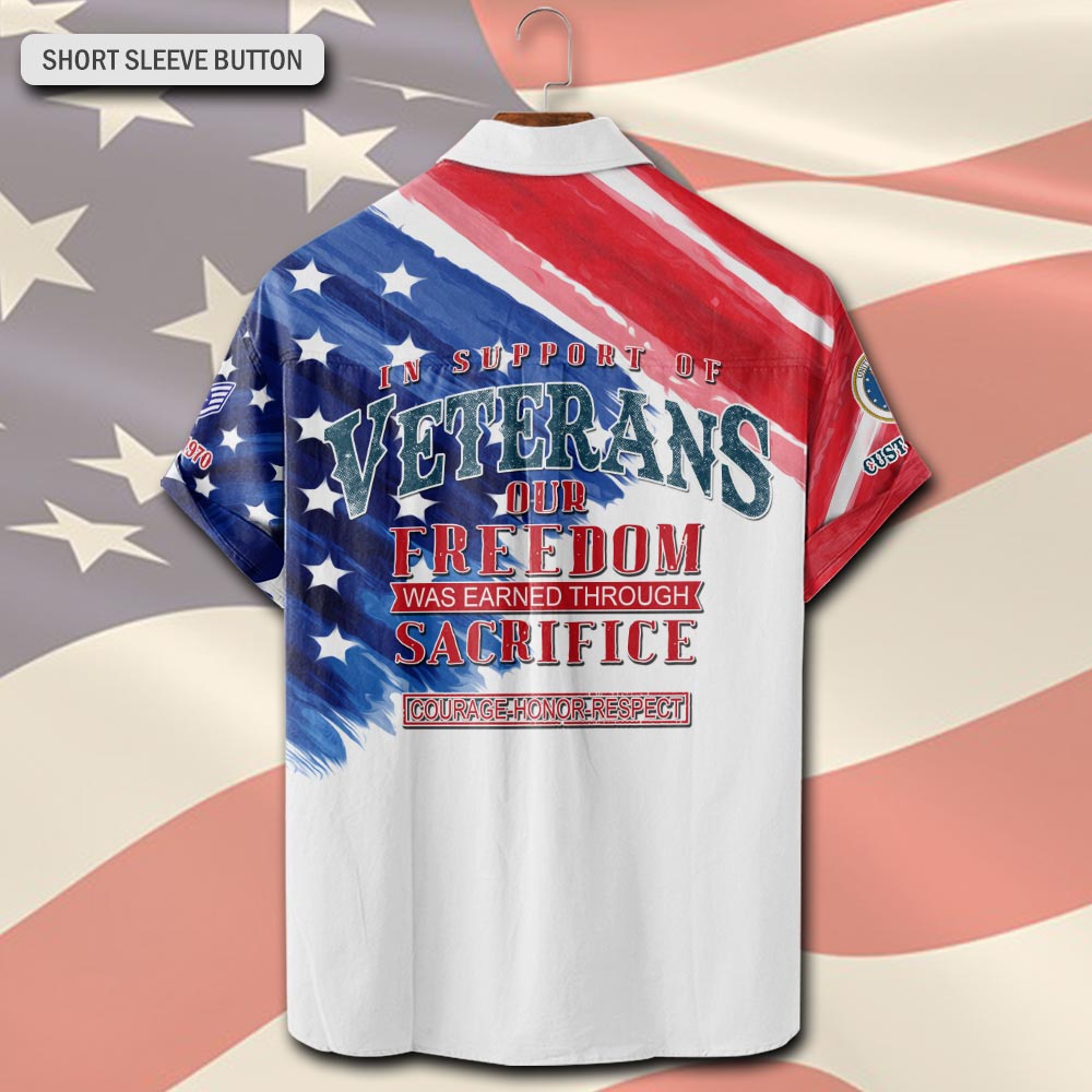 US Air Force , Always Remember, Never Forget - Short Sleeve Button Shirt - Image 3