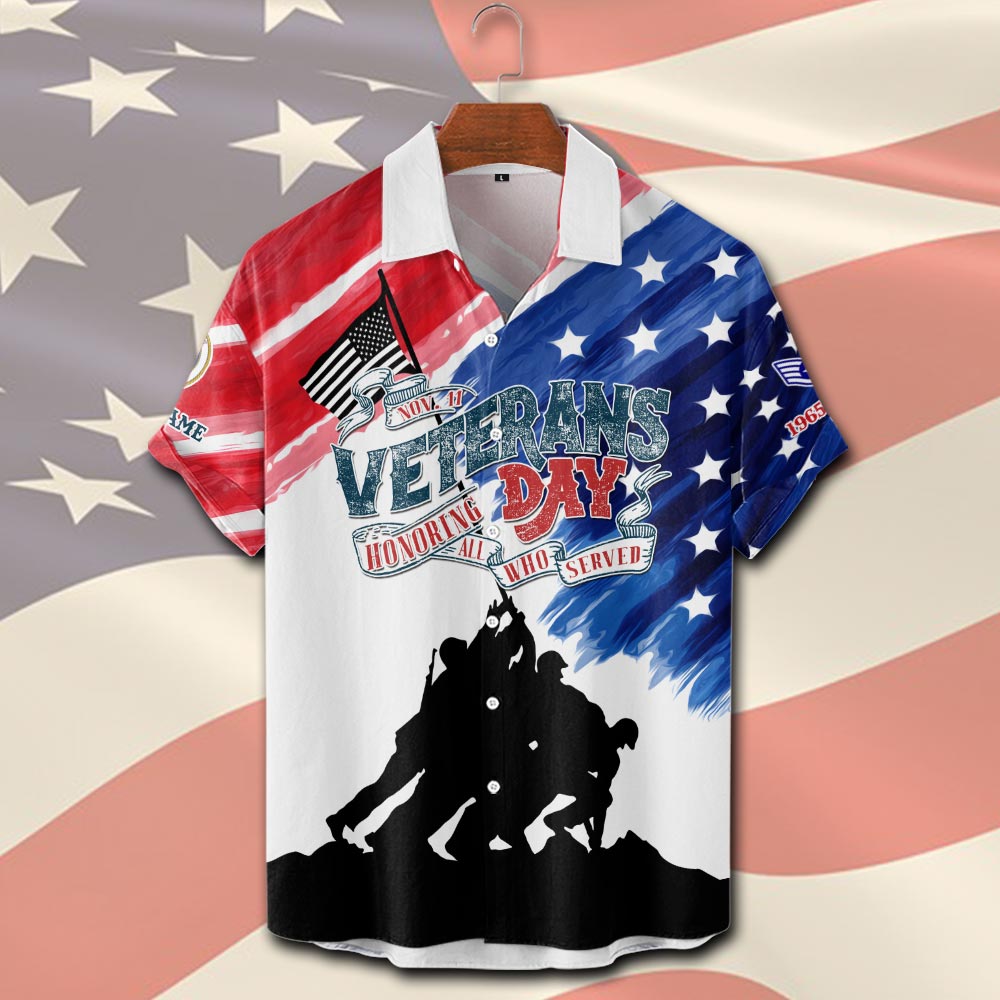 US Air Force , Always Remember, Never Forget - Short Sleeve Button Shirt - Image 2