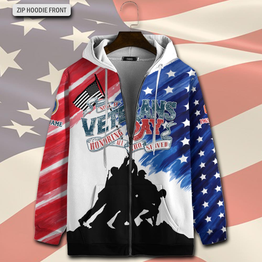 US Marine Corps, Once A Marine, Always A Marine - Zip Hoodie - Image 2