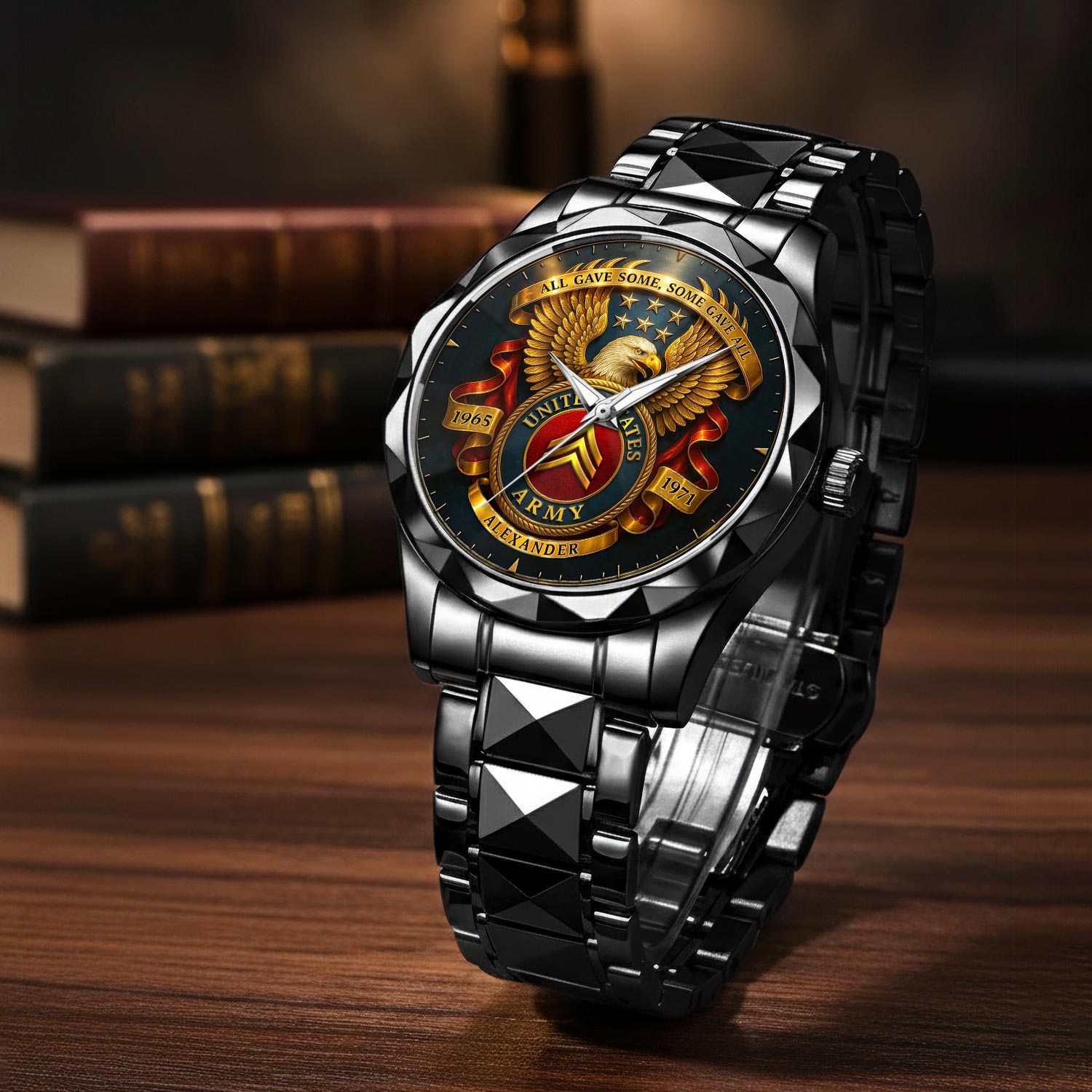 US Army, No One Gets Left Behind - Diamond-Cut Bezel Watch - Image 3