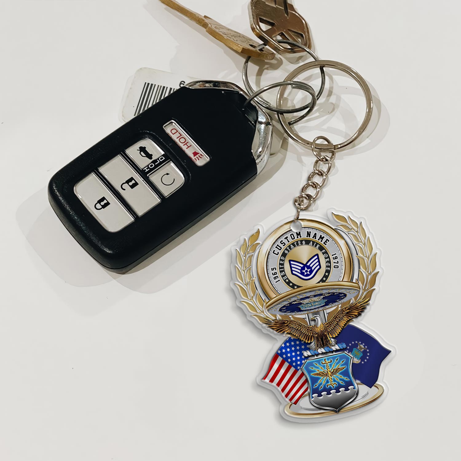 US Air Force, E 9 Air Force Chief Master Sergeant - Acrylic Keychain - Image 3