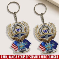 US Air Force, E 9 Air Force Chief Master Sergeant - Acrylic Keychain