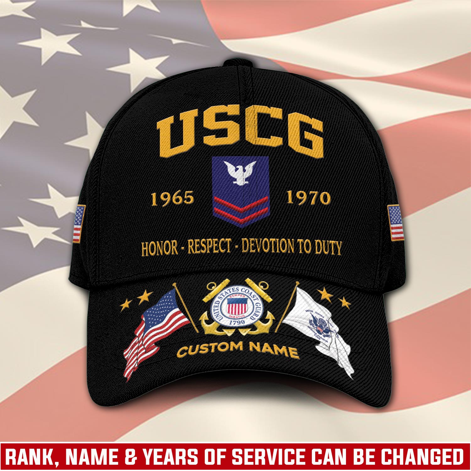 US Coast Guard, E 7 Gold - Classic Cap
