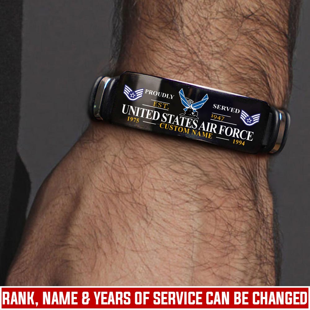 US Air Force , Land Of The Free, Because Of The Brave - Bracelet