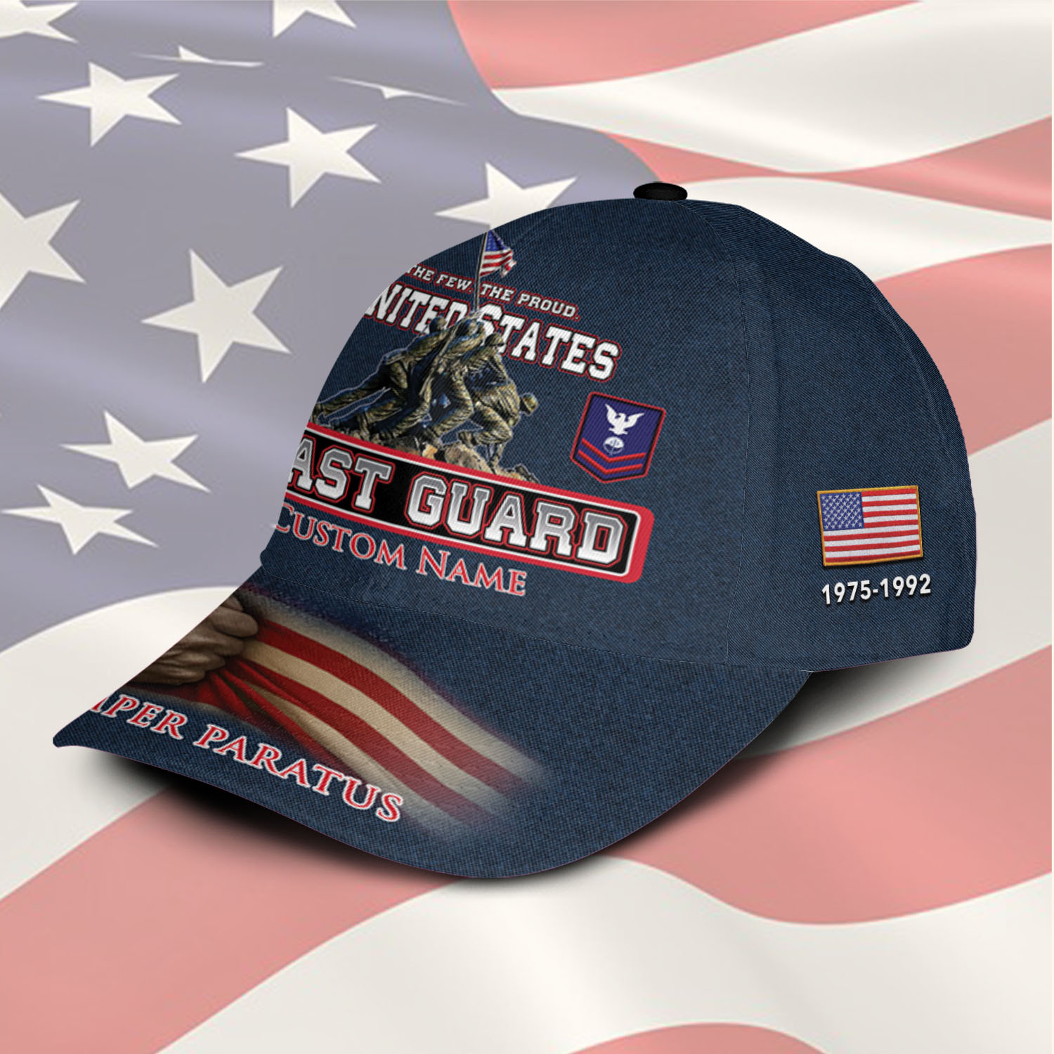 US Coast Guard, American By Birth, Veteran By Choice - Classic Cap - Image 2