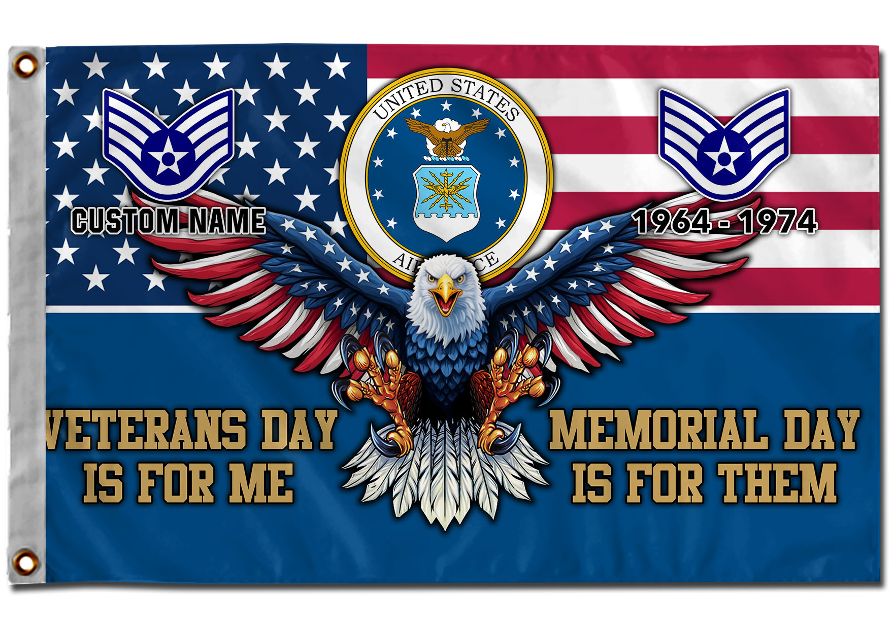 US Air Force , E 9 Air Force Chief Master Sergeant - Flying Flag 3×5 Feet(90×150 Cm) - Image 3