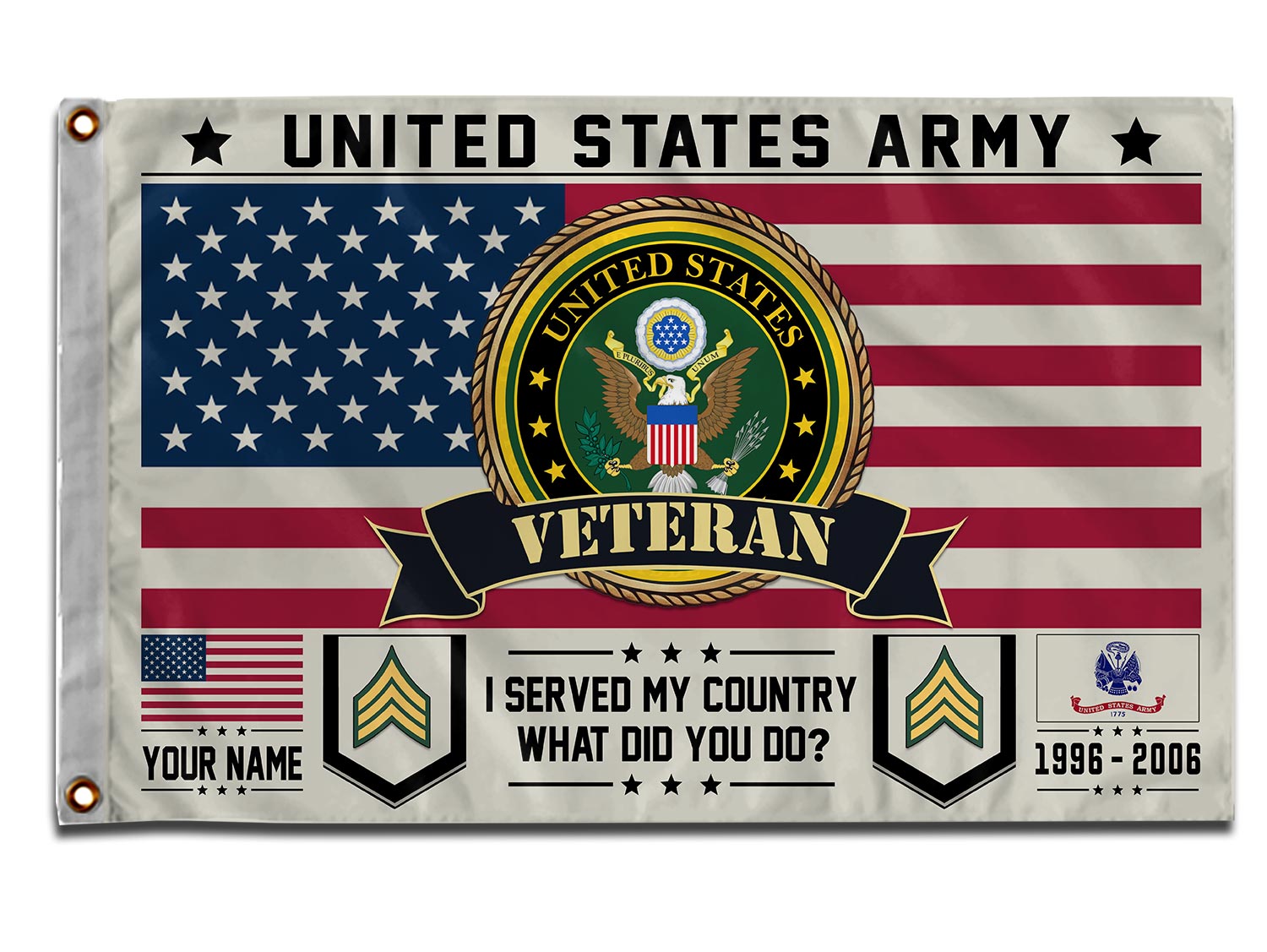 US Army, E 8 Army First Sergeant - Flying Flag 3×5 Feet(90×150 Cm) - Image 3