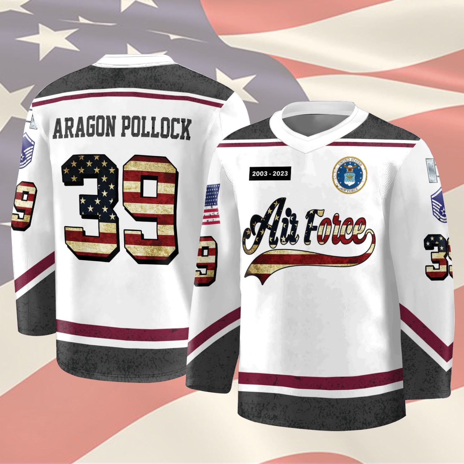 US Air Force - Hockey Jersey - THTCustom25111301