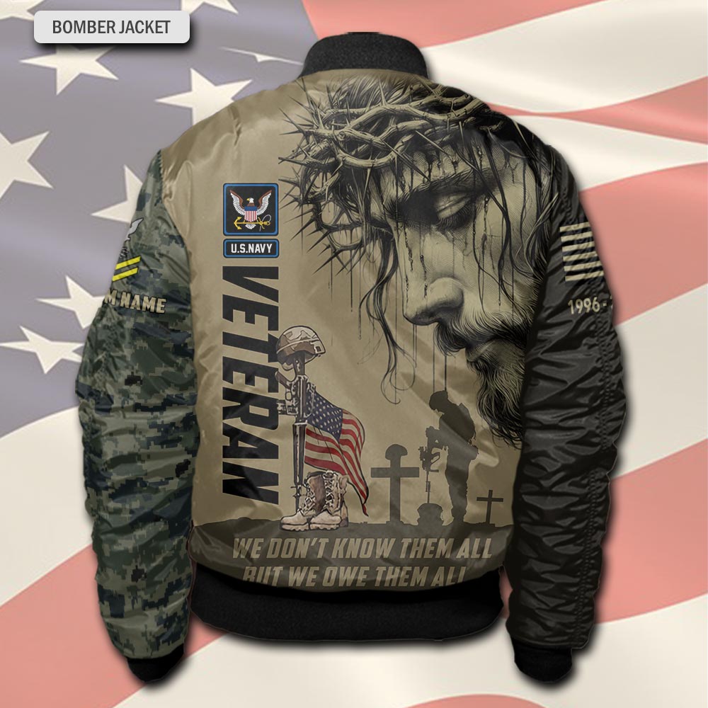 US Navy, E 7 Gold - Bomber Jacket - Image 3