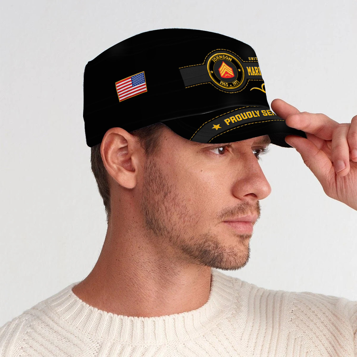 US Marine Corps, E 6 Marines Staff Sergeant - Military Cap - Image 3
