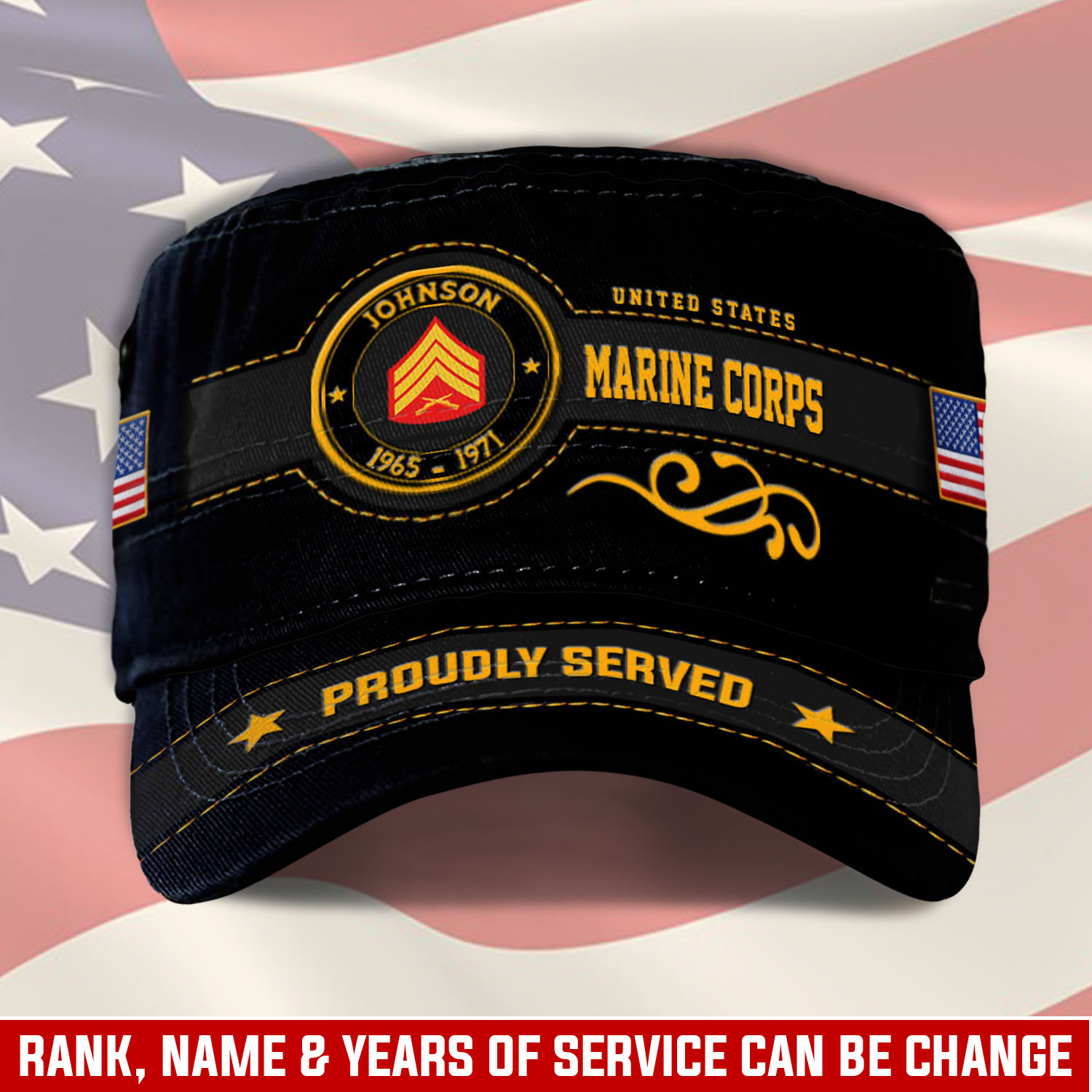 US Marine Corps, E 6 Marines Staff Sergeant - Military Cap