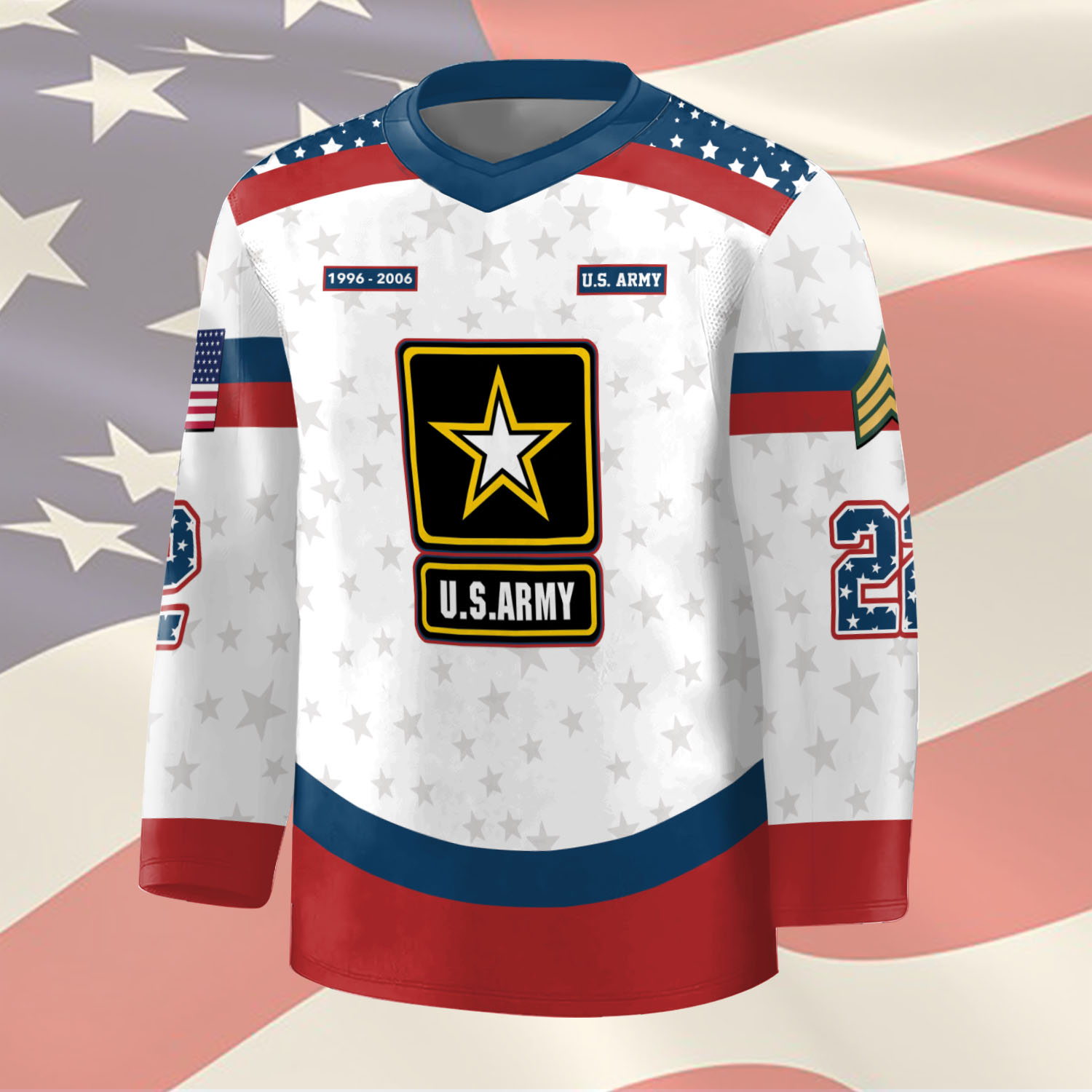 US Army, W 4 Army Chief Warrant Officer 4 - Hockey Jersey - Image 2