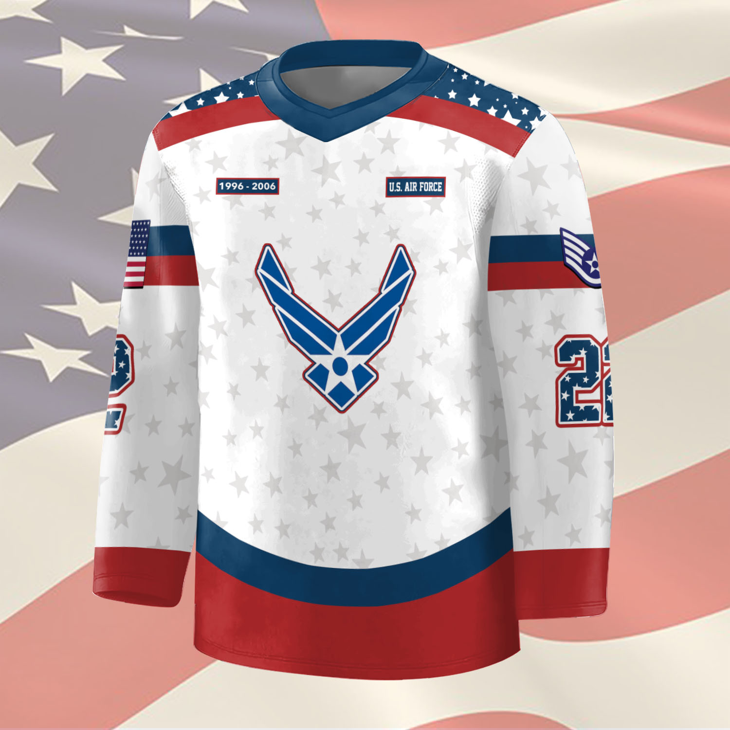 US Air Force , All Gave Some, Some Gave All - Hockey Jersey - Image 2