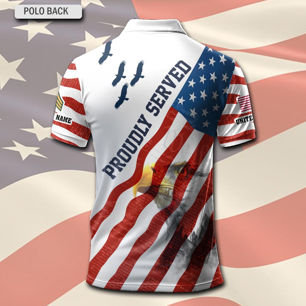 US Army, E 7 Army Sergeant First Class - Polo Shirt - Image 3