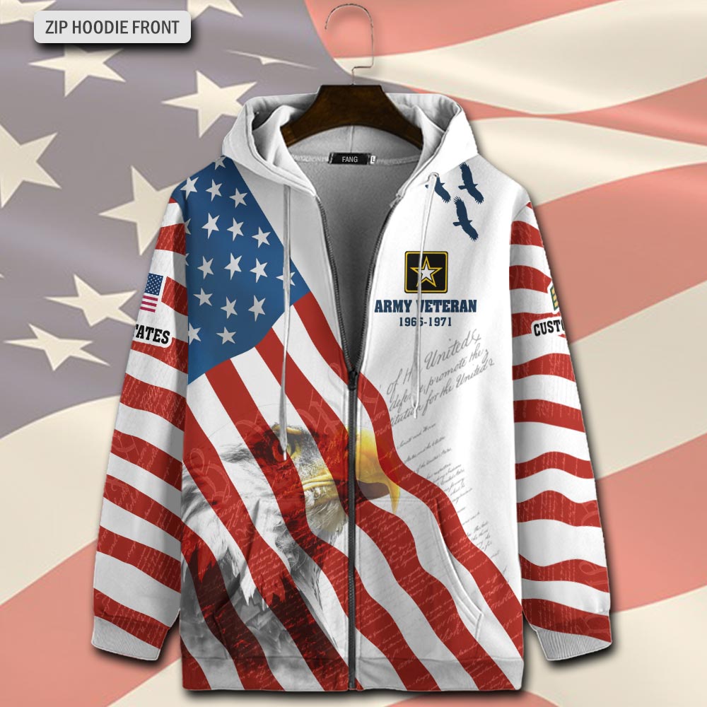 US Army, Lest We Forget - Zip Hoodie - Image 2