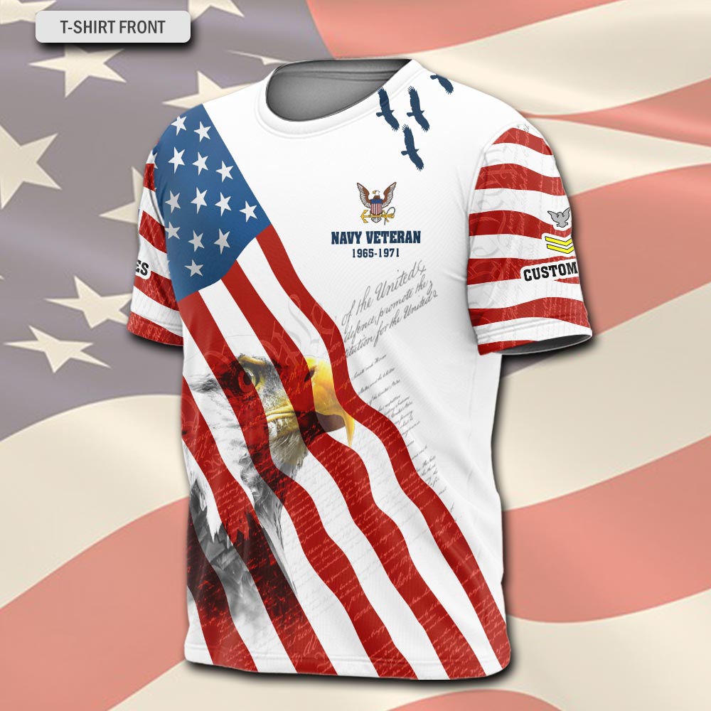 US Navy, E 7 Gold - T-Shirt - Image 2