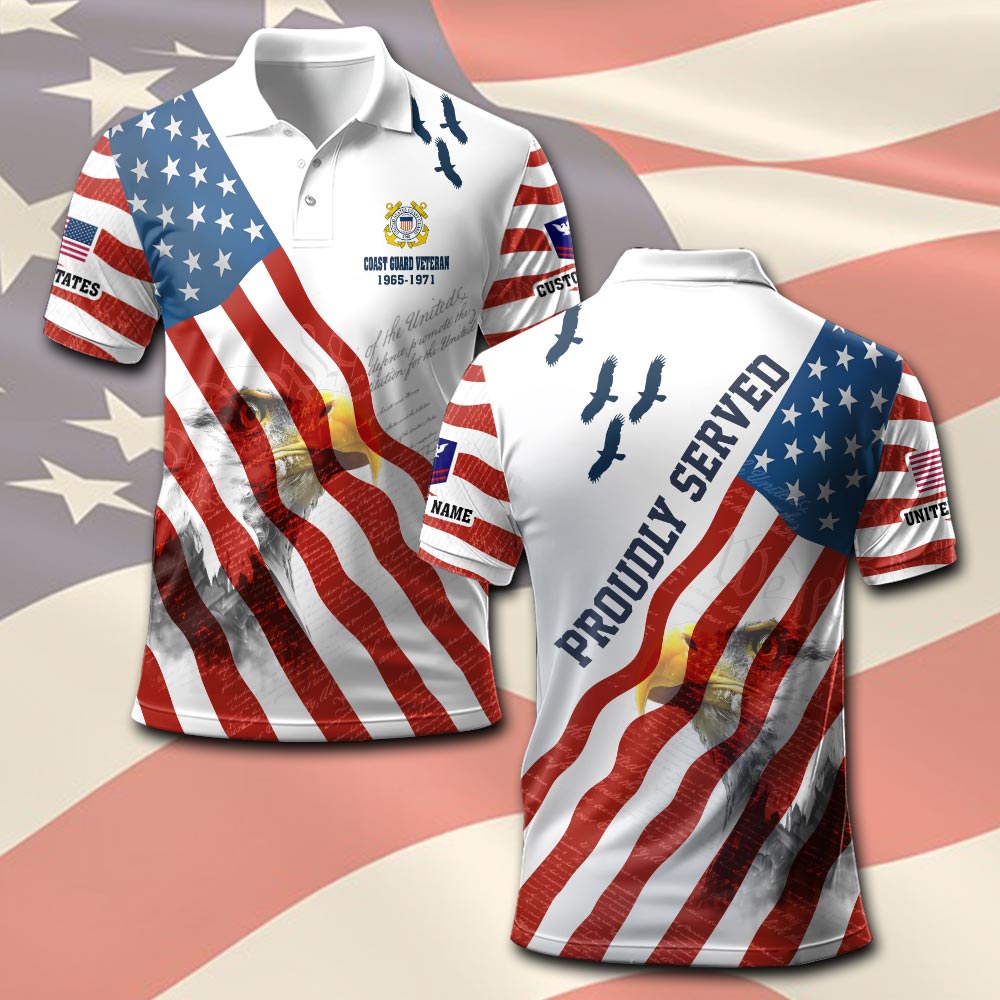 US Coast Guard, E 8 Gold - Polo Shirt