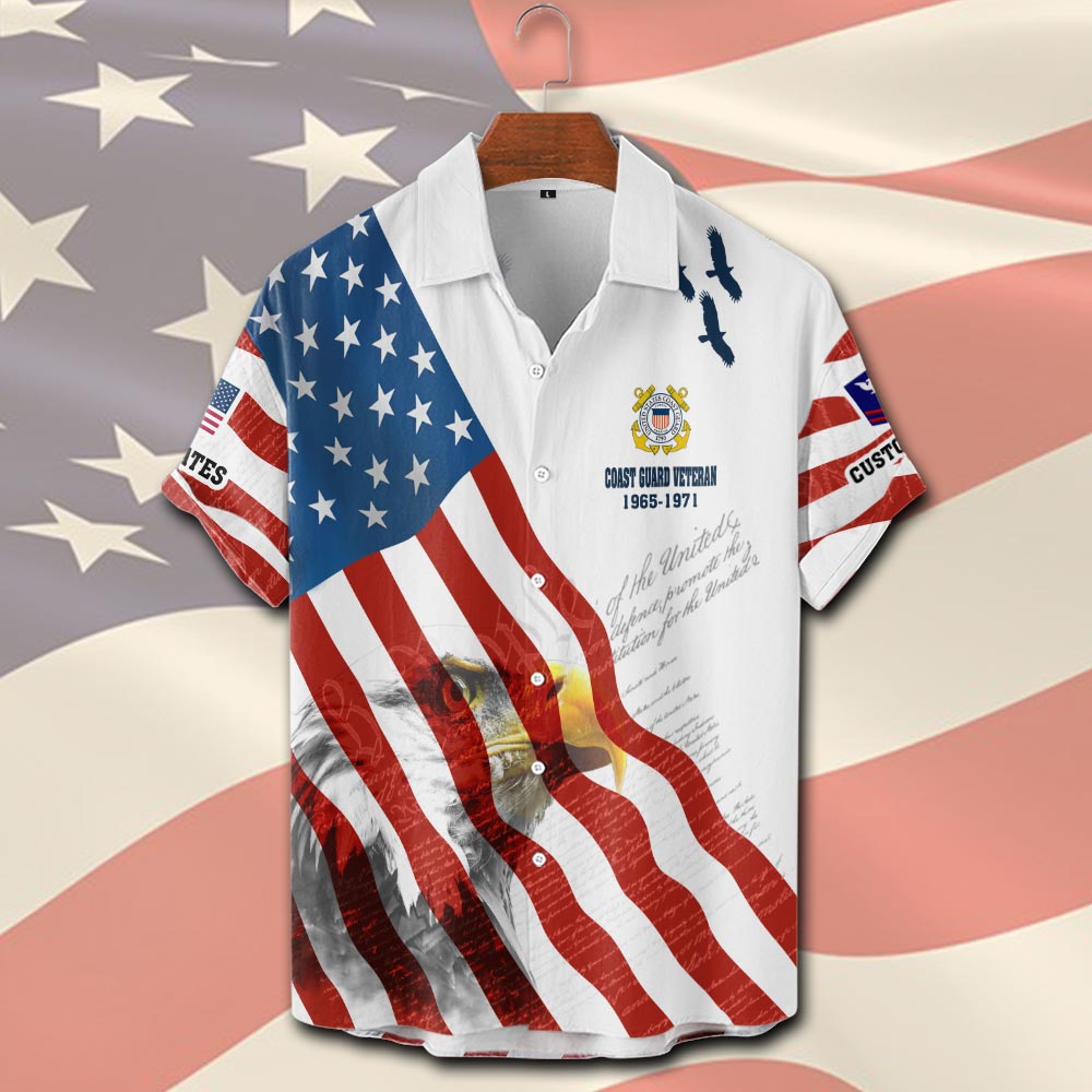 US Coast Guard, E 9 Gold - Short Sleeve Button Shirt - Image 2