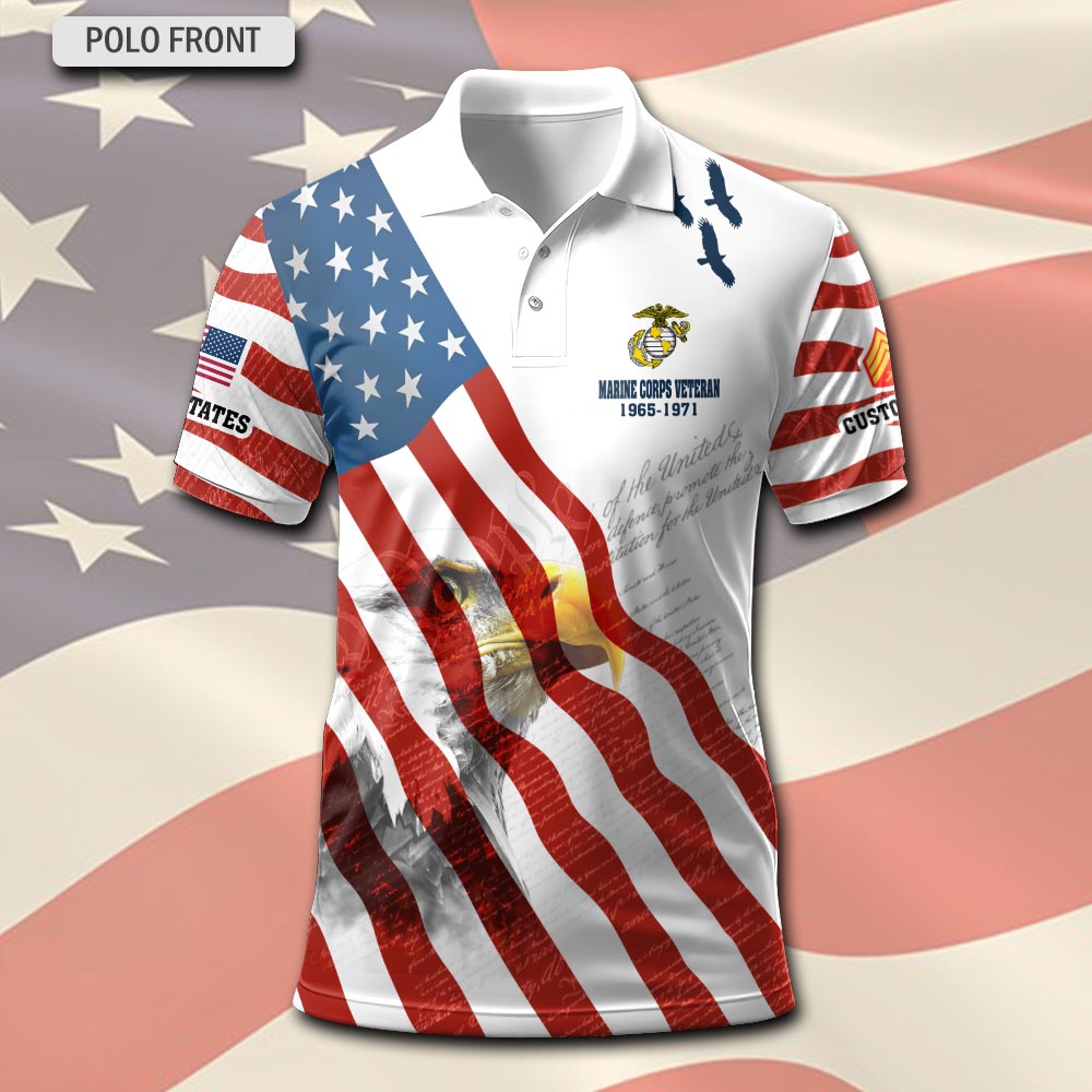US Marine Corps, E 3 Marines Lance Corporal - Polo Shirt - Image 2