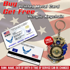 US Air Force Printed Metal Card