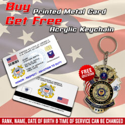 US Coast Guard Printed Metal Card