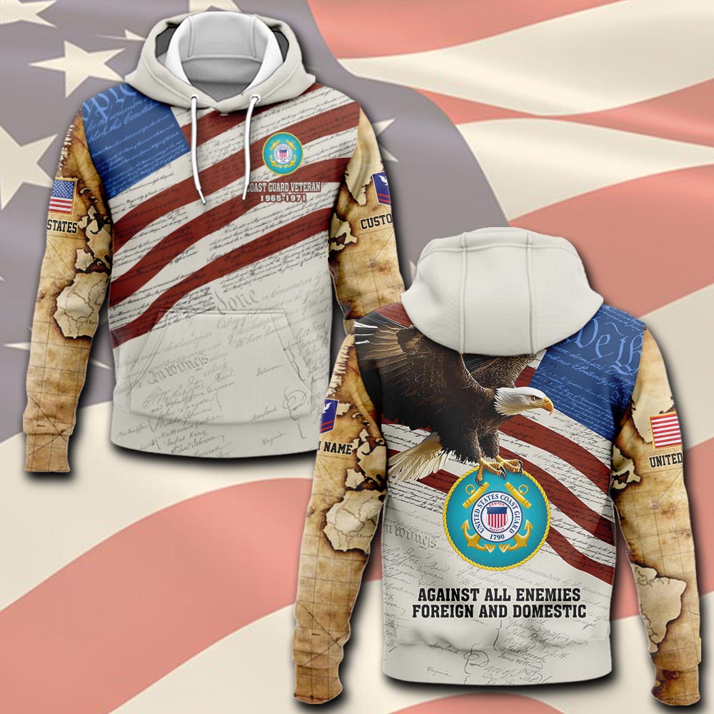 US Coast Guard, Proud Veteran - Hoodie